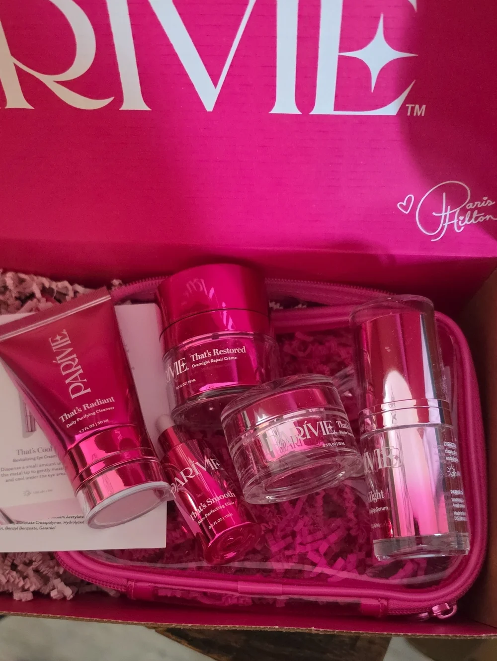 Parivie Paris Hilton Skincare Trial Travel Set New